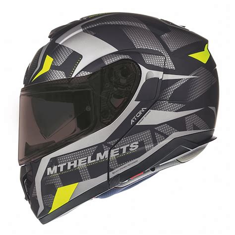 Mt Atom Divergence M Grey Fluo Motorcycle Helmets From Custom Lids Uk