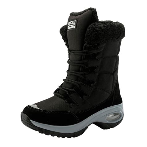 Akiihool Snow Boots for Men Men's Snow Boot Waterproof Warm Fur Lined Rain Booties Outdoor Shoes ...