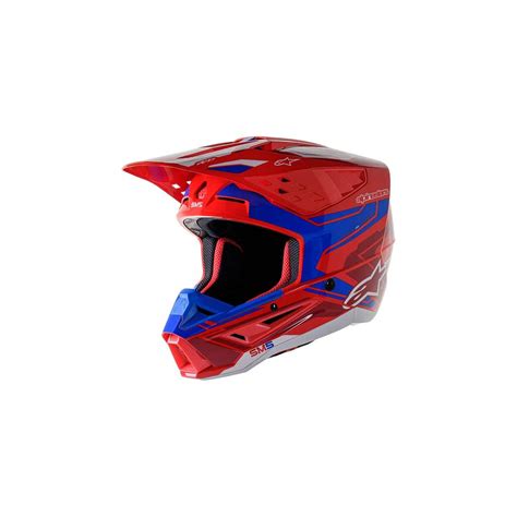 Casque Alpinestars SM5 Action 2 Rouge Bleu 22 06