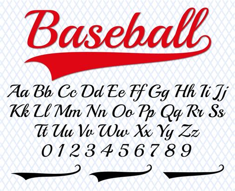 Baseball Font With Tails Baseball Script Font Baseball Font Etsy