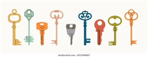 Keys Vector Set Isolated On White Stock Vector Royalty Free