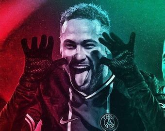 Neymar Junior Poster Football Wall Art Print DIGITAL Etsy UK