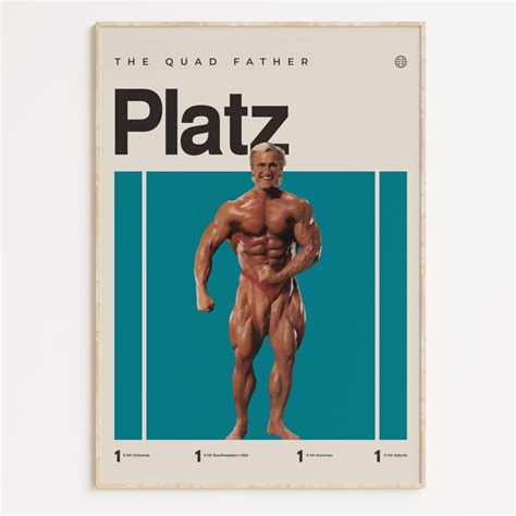 Tom Platz Poster Bodybuilding Art Bigweekend Store