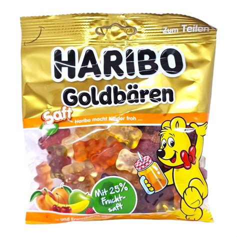 Żelki HARIBO SAFT GOLDBAREN złote misie z sokiem owocowym 160g