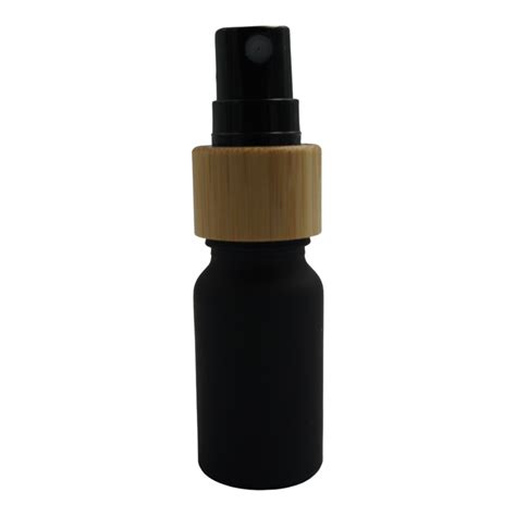 10ml Matte Black Glass Bottles Black Bamboo Atomisers Pack Of 768 Rapid Labs