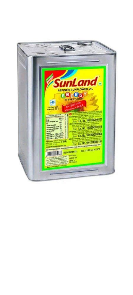 Sundrop Sun Land Sunflower Oil Packaging Size Litre At Rs