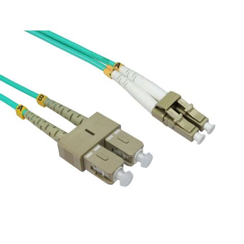 Om Aqua Fibre Optic Lc Sc Duplex Mm Patch Lszh Cable M