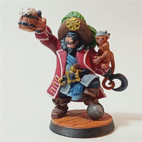 3d Print Of Madolff Male Dwarf Pirate Captain 32mm Dnd By Hrtz