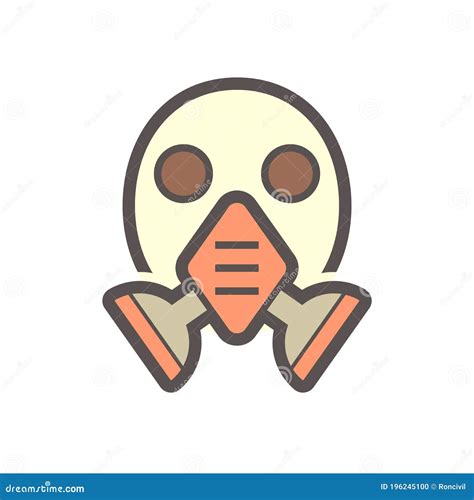 Air Purifying Respirator Or Gas Mask Icon Stock Vector Illustration