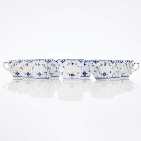 Royal Copenhagen Musselmalet Blue Fluted Half Lace Chokladkoppar