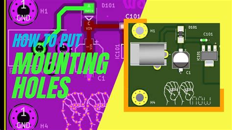 How To Add Mounting Holes In Kicad Youtube