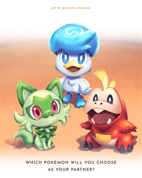 Kelvin Pokémon Trainer K On Twitter The Paldean Starters 💚💙 ️ Which Pokémon Will You