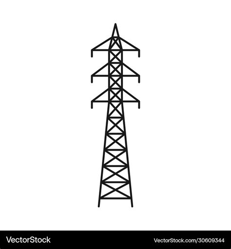 Electrical Tower High Voltage Electric Royalty Free Vector