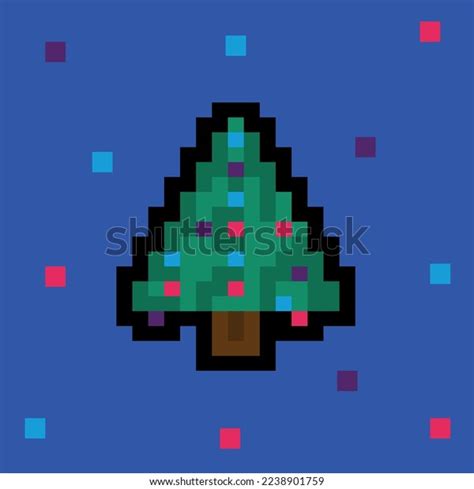 Pixel Art Christmas Tree Abstract Stock Vector Royalty Free 2238901759 Shutterstock