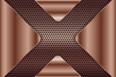 Metallic background with copper perforated texture. 2318077 Vector Art ...