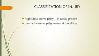 Radial nerve injury | PPT