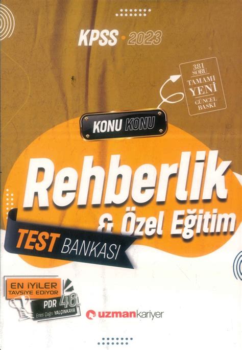 Rehberl K Ve Zel E T M Test Bankasi Konu Konu Uzman Kar Yer