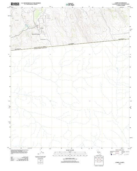 2012 Campo, CA - California - USGS Topographic Map - Historic Pictoric