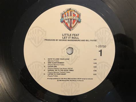 1988 Little Feat Let It Roll Vinyl Album With Inner Sleeve / - Etsy