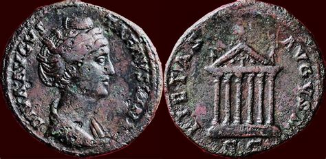 Roman Empire Faustina The Elder Wife Of Antoninus Pius Ae