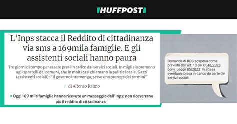 La Sospensione Via Sms Del Reddito Di Cittadinanza Lintervista Del