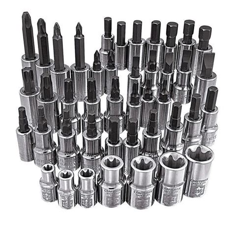 Craftsman 42 Pc Hex And Torx Bit Socket Super Set 1 4 And 3 8 In