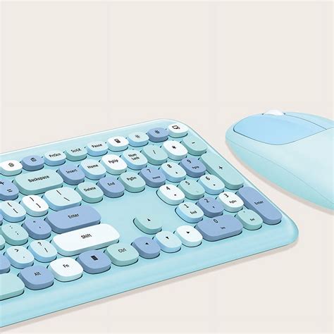 Shznsjwdkj Wireless And Silent Retro Keyboard Set With Usb Receiver