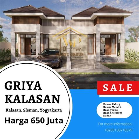 Jual Rumah Cantik Murah Terbaru LT112 LB60 SHM 3KT 2KM Di Kalasan Di