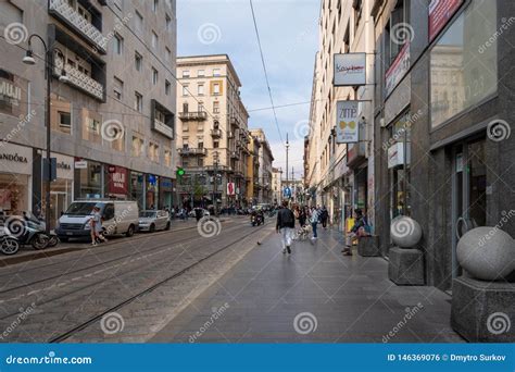 Milan Street View Editorial Photo Image Of Main Cityscape 146369076