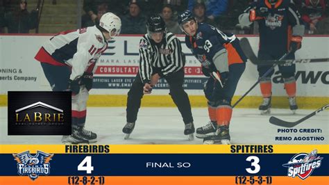 Firebirds Defeat Spitfires As Day Slavicek Play Hero In The