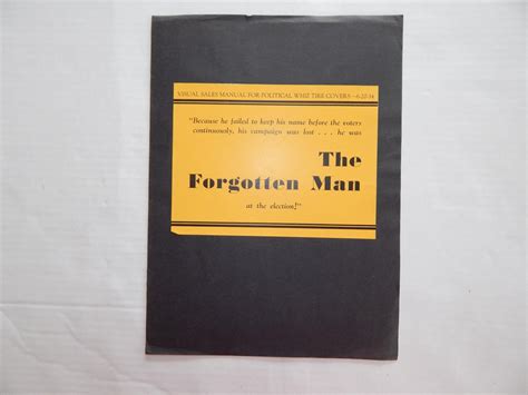 The Forgotten Man By Kemper Thomas Company Subject 1934 Anacapa