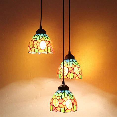 Fumat Tiffany Style Sunflower Baroque Pendant Light