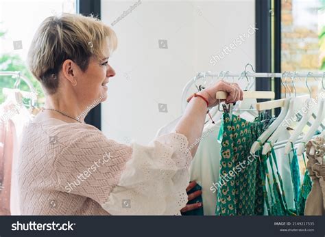 Mature Woman Blonde Short Hair Happy Stock Photo Shutterstock