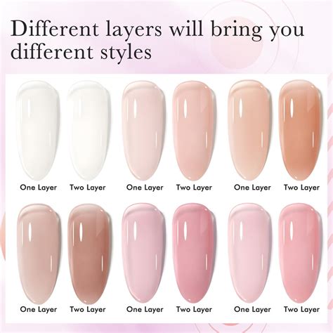 Rubber Base 6 Colors Gel Polish Set Venalisa