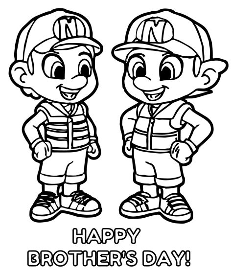 Brother's Day coloring pages - ColoringLib