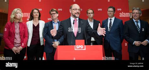 Spd Leader Martin Schulz C Speaking At The Spd Election Party At The