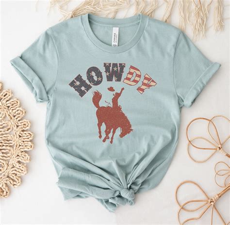 Howdy T Shirt Yeehaw Shirt Western Tee Country Music Top Southern T