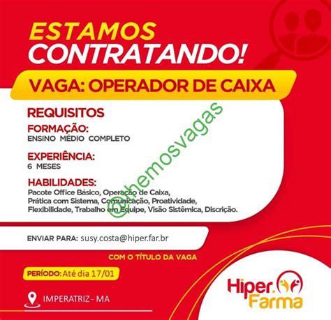 Operador De Caixa Imperatriz Ma Vaga S Themos Vagas