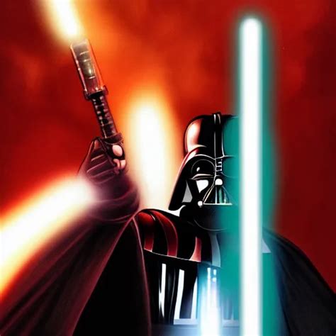 Darth Vader Holding His Lightsaber Anime Stable Diffusion