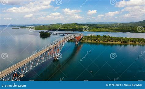 Top View of the San Juanico Bridge. Summer and Travel Vacation Concept ...