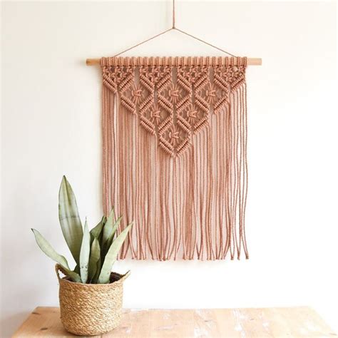 Macrame PATTERN PDF écrit et guide de nœuds tenture murale en macramé