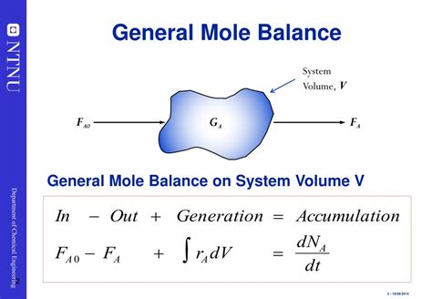 PPT Lecture 2 Kjemisk Reaksjonsteknikk Chemical Reaction Engineering