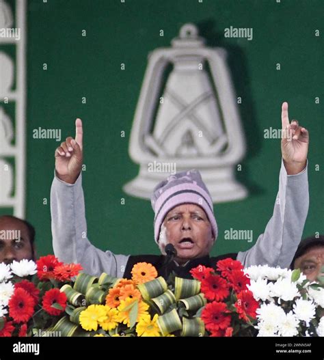 PATNA INDIA MARCH 3 RJD Chief Lalu Prasad Yadav During The RJD S