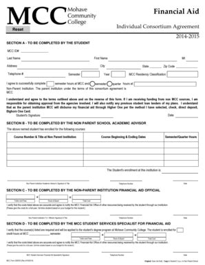 Fillable Online Mohave SS 0053 Consortium Agreement Mohave Community