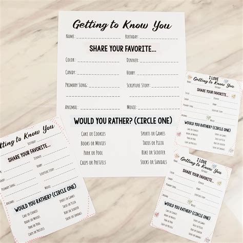 Getting To Know You Survey Printable And Editable Pdf About Me Quiz