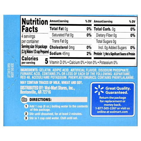 Sugar Free Jello Nutrition Asking List