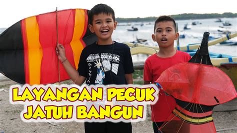 ANGIN KENCANG LAYANGAN PECUK NGAMUK JATUH BANGUN YouTube