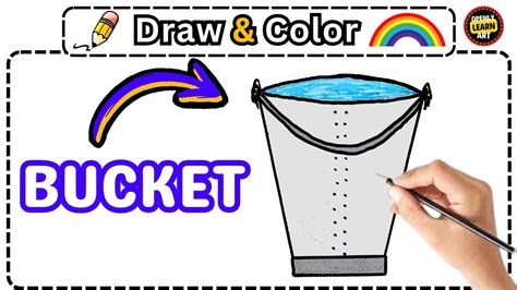 How To Draw A Bucket For Kids And Toddlers 🎨 Simple Beginner Drawing