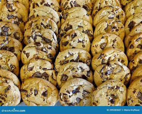 Chocolate Chip Cookie Tray Stock Image Image Of Treat 299283607