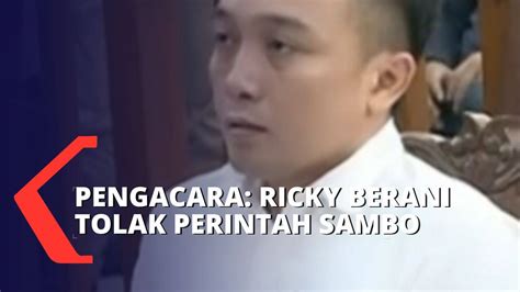 Eksepsi Ricky Rizal Pengacara Ricky Berani Tolak Perintah Ferdy Sambo